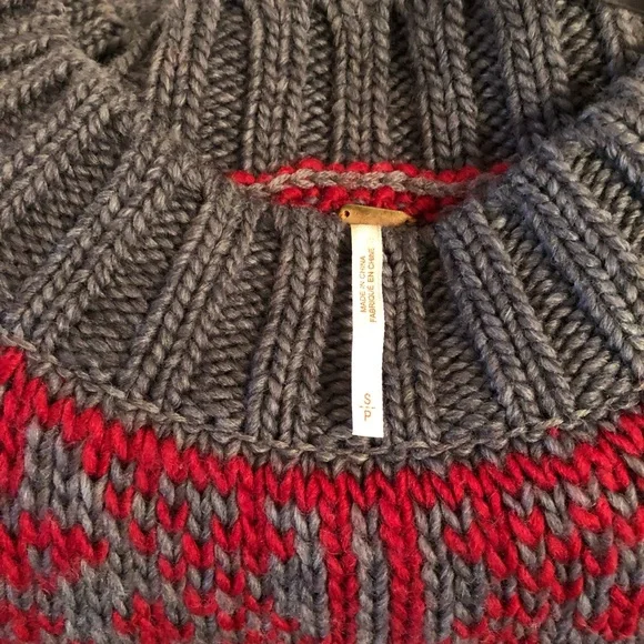 Free People - Chunky Knit Patterned Sweater - Picture 4 of 4